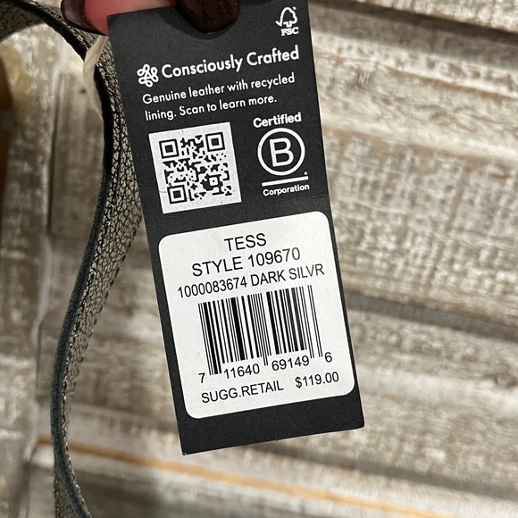 THE SAK Tess Dark Silver Sling Crossbody NWT - Picture 12 of 12